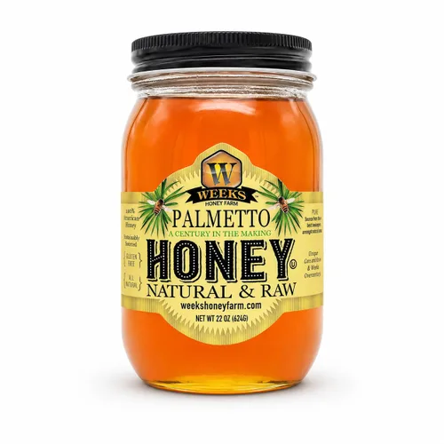 Vista 9 de Weeks Honey Farm Palmetto Honey – 16oz Squeeze Bottle 100% Raw & Unfiltered Pure Honey Natural Superfood Rich in Vitamins, Minerals &