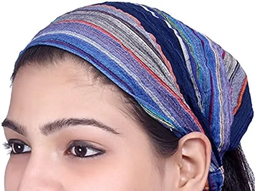 Vista 3 de SARJANA HANDICRAFTS Lot - 10 unidades de diadema de algodón para hombre y mujer