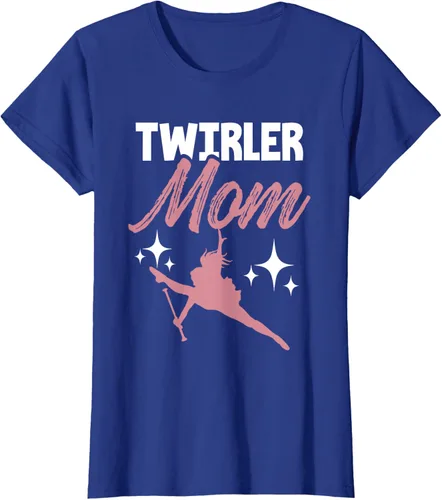 Vista 55 de Twirler Mom Baton Twirl Mother Majorette Twirling Camiseta, Negro, S