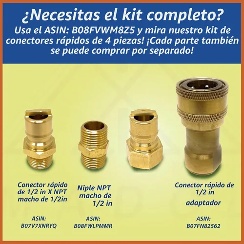 Vista 7 de Conector de manguera de conexión rápida NPT hembra, válvula de liberación rápida para aplicaciones de propano, LP, gas natural, fluidos o aire