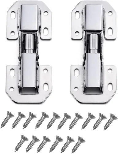 Vista 8 de QRity 2X Paquete de Bisagras para Puerta de Gabinete de Cocina Bisagras Ocultas para Puerta de Armario - Sin Ranura Requerida - Fácil de Instalar