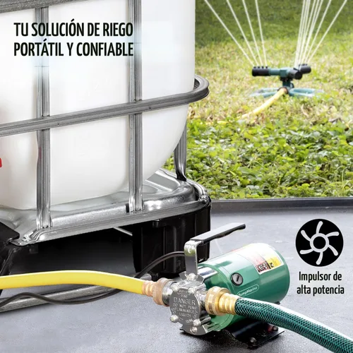 Vista 3 de SumpMarine Bomba de transferencia de agua, 115 V, 330 galones por hora, bomba eléctrica portátil con kit de manguera de 6 pies, elimina el agua