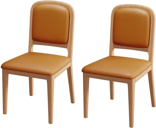 Vista 14 de Solid Wood Dining Room Chairs Minimalist,Kitchen Chairs with Soft Padded Back,Living Room Chair for Office Reading,Wood Frame,Armless Vanity