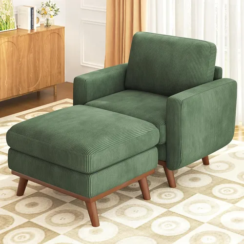 Vista 61 de Vesgantti Sofá modular en forma de U de 119 pulgadas, sofá modular de pana con asiento profundo y soporte de resortes, sofá convertible con 2 Beige