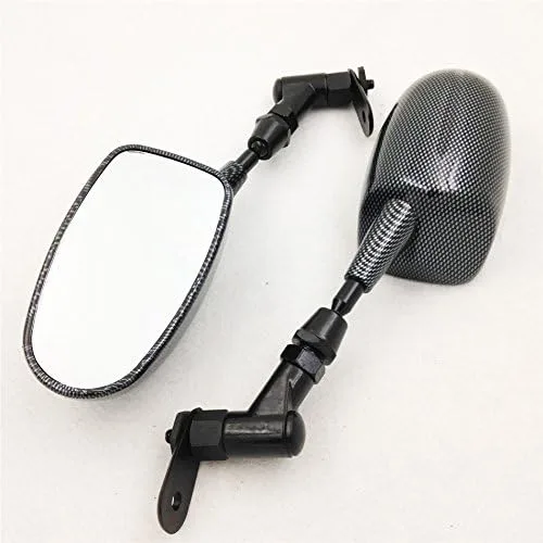 Vista 2 de Mini Espejos para Motocicleta Honda CBR 600RR Kawasaki Ninja 636 ZX6R Yamaha YZF R6 R1 Carbon nuevo