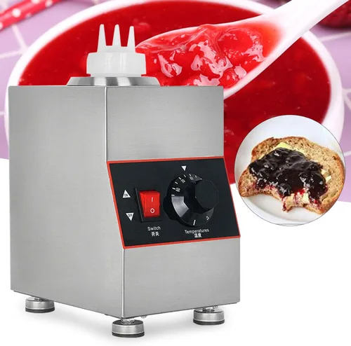 Vista 3 de YIYIBYUS Calentador de salsa de chocolate eléctrico de 22.0 fl oz, máquina de calentamiento de condimentos 86.0-185.0 °F, calentador eléctrico