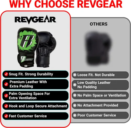 Vista 5 de Revgear Guantes de boxeo de la serie Combat para niños, diseñados para adaptarse a las manos de los niños, perfectos para artes marciales, Krav MAGA