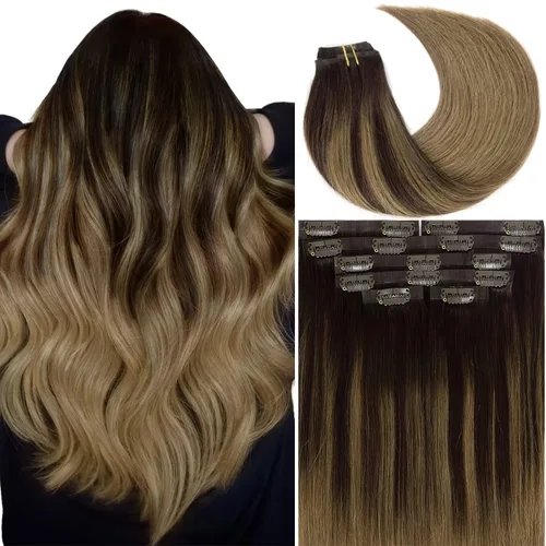 Vista 34 de Lacer Extensiones de cabello humano Remy sin costuras, color negro #1, ultra fino, doble trama de poliuretano, invisible, 7 unidades, 4.33 oz