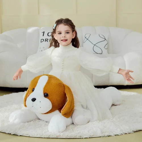 Vista 4 de IKASA Juguete de peluche gigante para perro, cachorro grande y grande, juguetes suaves, tamaño enorme, 30 pulgadas, lindo peluche mullido