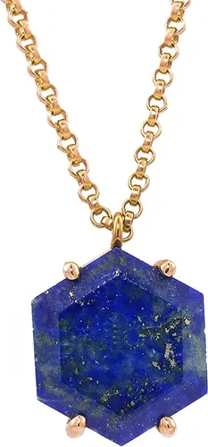 Vista 7 de Alluring Blue Lapis Lazuli Necklace - Hexagon Cut Pendant Necklace for Women - Handmade Fashion Necklaces, Gemstone Necklace - Birthstone Jewelry