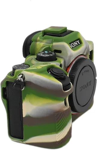 Vista 3 de TUYUNG - Funda de silicona para A7 III, funda protectora para cámara, compatible con cámaras Sony Alpha A7 III A7M3, verde militar