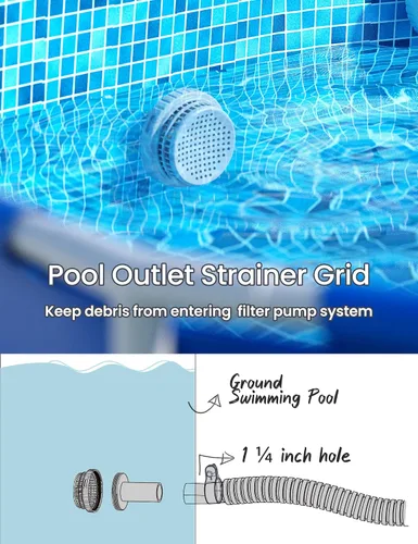 Vista 7 de SUMMERBUDDY Kit de piezas de piscina sobre el suelo, pieza de bomba de piscina de repuesto con válvula de émbolo dividida, válvula de émbolo