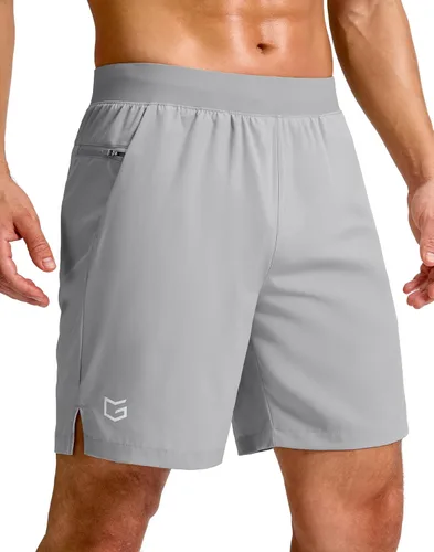 Vista 46 de G Gradual Pantalones cortos deportivos para correr para hombre de 7/5/9 pulgadas, bolsillo con cremallera, ligeros, para entrenamiento, gimnasio