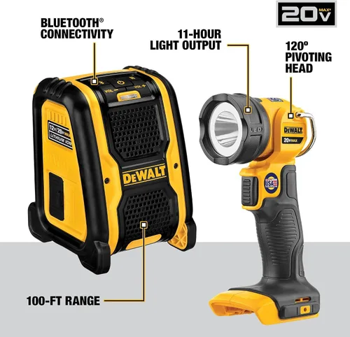 Vista 7 de DEWALT - Kit combinado de herramientas eléctricas de 20 V MAX, 10 herramientas inalámbricas, juego de herramientas eléctricas, 2 baterías, cargador