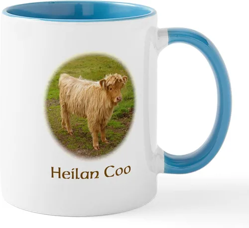 Vista 8 de CafePress Heilan Coo (Highland Cow) Taza de café de cerámica de 11 oz (11.0 fl oz)