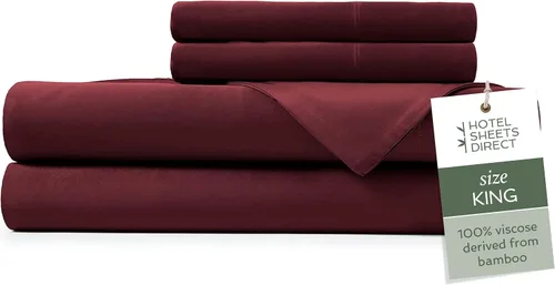 Vista 77 de Hotel Sheets Direct - Juego de sábanas 100% viscosa derivada de bambú tamaño individual - sábanas refrescantes con 1 funda de almohada