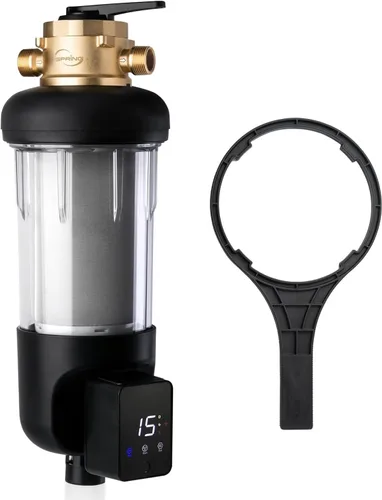 Vista 13 de iSpring WSP50ARJ-BP Prefiltro para toda la casa, filtro de agua de sedimentos giratorio con derivación, carcasa transparente mejorada, tamaño jumbo