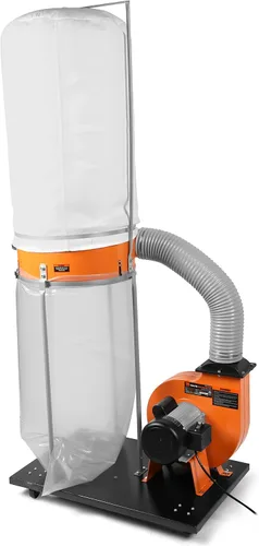 Vista 2 de WEN DC1300 - Colector de polvo para carpintería de 1,300 CFM, 14 amperios, 5 micrones, con bolsa de recolección de 50 galones y base móvil