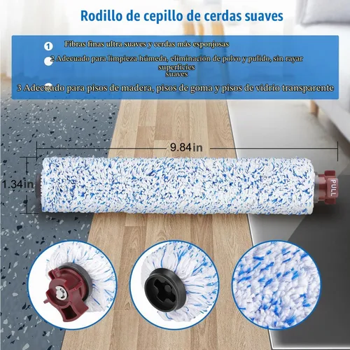 Vista 5 de Filter Brush Replacement for Bissell CrossWave Vacuum cleaner 3888A 2306A Paquete de 4