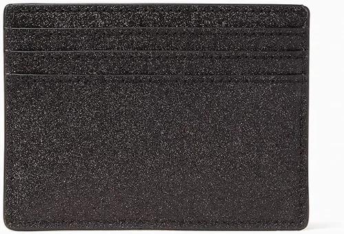 Vista 4 de Kate Spade New York Tarjetero pequeño con purpurina brillante negro