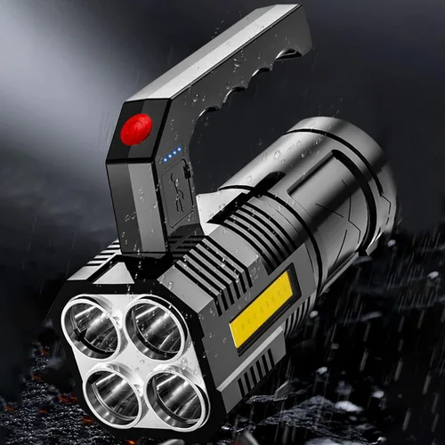 Vista 6 de Sentmoon Linternas LED recargables, linterna de camping portátil súper brillante, 4 modos de 2 tipos de luz, reflector grande para pesca, senderismo