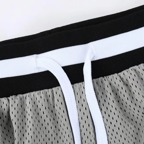 Vista 6 de OPALOS Paquete de 2 pantalones cortos de baloncesto para hombre con bolsillos con cremallera, pantalones cortos deportivos activos