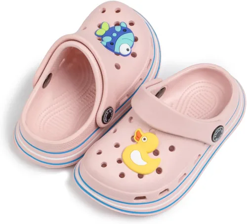 Vista 3 de Casazoe Zuecos de agua para niños y niñas pequeños, sandalias de agua sin cordones, ligeras, para exteriores, verano, playa, piscina