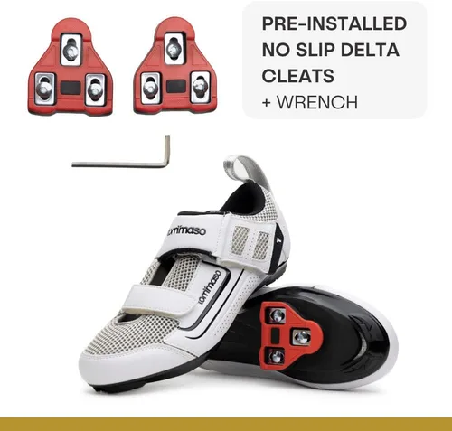 Vista 3 de Tommaso Veloce II - Zapatos de ciclismo Paseo con estilo Zapatos de peloton Triatlón Bicicleta de carretera Indoor Ciclismo Hombres Mujeres