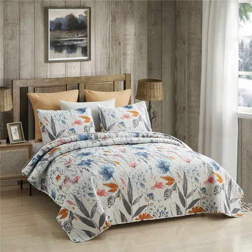 Vista 8 de JML Juego de Edredón Tamaño Full/Queen - Microfibra Cepillada - 3 Piezas - Suave y Transpirable, Juego de Ropa de Cama Estampada Liviana