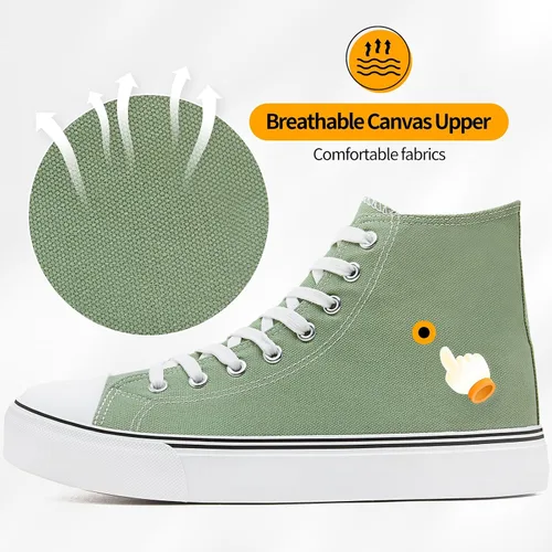 Vista 38 de ZGR Tenis de lona para hombre, con cordones, clásicos, casuales, para caminar