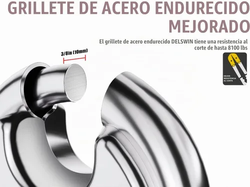 Vista 3 de DELSWIN - Candado de combinación de 4 dígitos con grillete de acero endurecido, candado de combinación para cobertizos, casillero de gimnasio, área