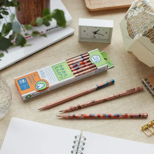Vista 5 de Tombow KB-KF01-B Lápiz, F Tree Monogatari Shikata, B, patrón azul claro, 1 docena