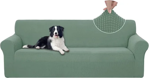 Vista 85 de U-NICE HOME Funda para sofá biplaza elástica, cubierta para sofá, funda para sillón, protector de muebles para sofá con 2 cojines, funda para sofá