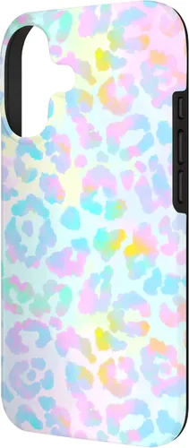 Vista 2 de Colorido lindo arco iris Tie Dye sirena Boho Leopard caso para iPhone 17