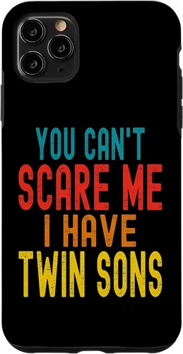 Vista 13 de Vintage You Can't Scare Me I Have Twin Sons Parent Parenting Case for iPhone 16