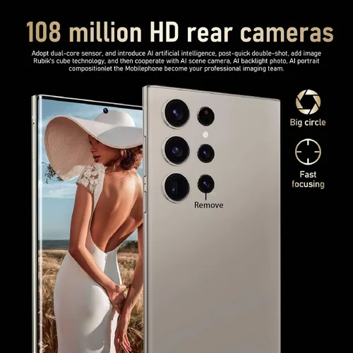Vista 5 de Teléfono desbloqueado C24U, teléfonos inteligentes Android 14.0, teléfono celular 8+256GB, compatible con doble SIM doble reconocimiento facial