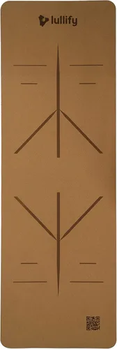 Vista 2 de Lullify Esterilla de yoga de corcho premium Antideslizante y construida para durar a través de clases de yoga caliente o ejercicio Biodegradable