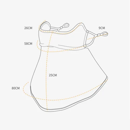 Vista 7 de Funda de bufanda facial para cuello protección solar pasamontañas de tela con cintas para las orejas