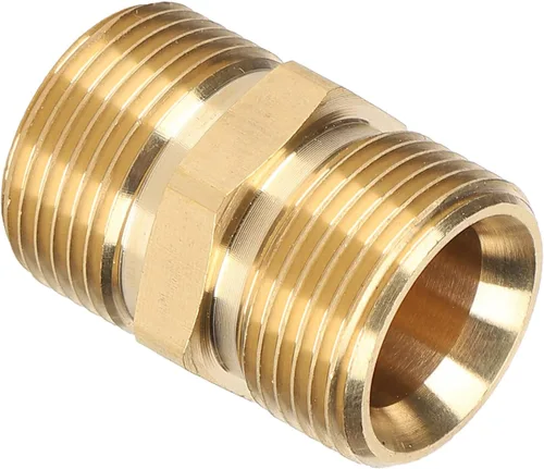 Vista 8 de Conectores rápidos para lavadora a presión, M22 rosca macho métrica 0.551 in Acoplador de conector de manguera de latón