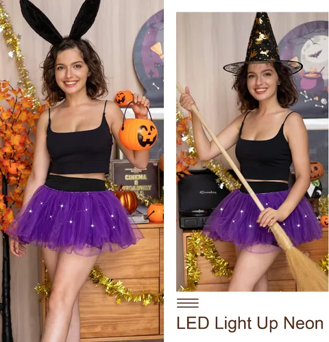 Vista 4 de Falda de tul con luces LED, de la marca Jasmine