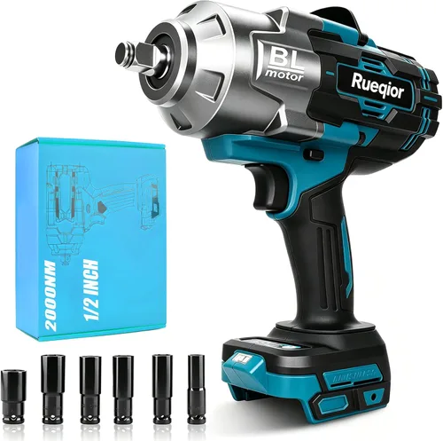 Vista 13 de Cordless Impact Wrench 1/2" Compatible with Makita 18V Battery, Impact Wrench 1000FT-LBS(1360N.m) High Torque Brushless Electric Impact Power Impact