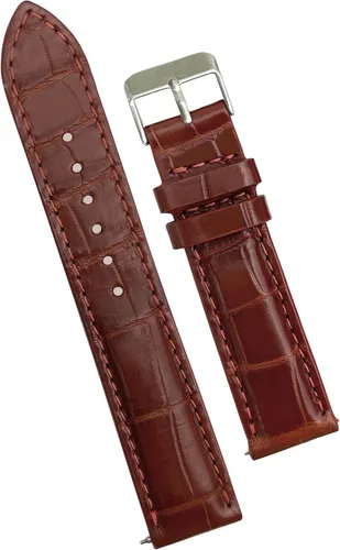 Vista 19 de vinacreations Correa de reloj hecha a mano AIIi-gator para hombres con liberación rápida, de cuero de cocodrilo premium, correa de reloj de repuesto