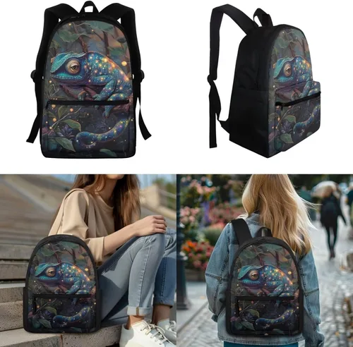 Vista 282 de FOR U DESIGNS Fuego baloncesto impreso niños escuela mochilas viaje mochila libro bolsa