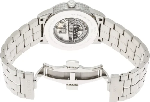Vista 2 de Tissot Reloj suizo automático para hombre con correa de acero inoxidable plateado 22 Modelo T0864071106110
