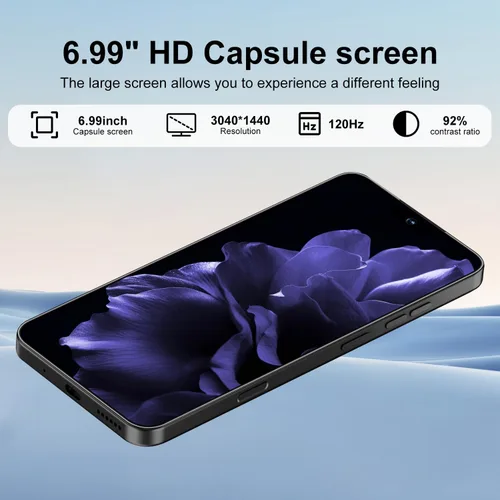 Vista 4 de 16PM Smartphone: pantalla FHD+ masiva de 6.99 pulgadas Duración épica de la batería de 7000mAh Velocidad extrema de 16+512 GB Cámara Pro