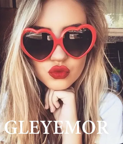 Vista 4 de Gleyemor Gafas de sol polarizadas en forma de corazón para mujer, gafas de moda, accesorios de moda