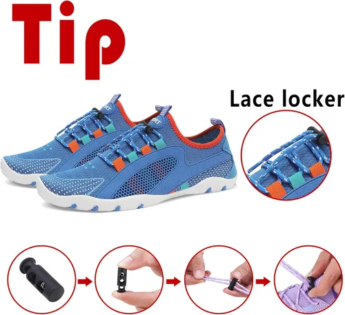 Vista 5 de Zapatos de agua para hombre y mujer, secado rápido, calcetines acuáticos, zapatos de buceo para playa, natación, surf, piscina, yoga, viajes, al