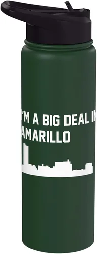 Vista 9 de I'm A Big Deal In Amarillo Stainless Steel Insulated Water Bottle