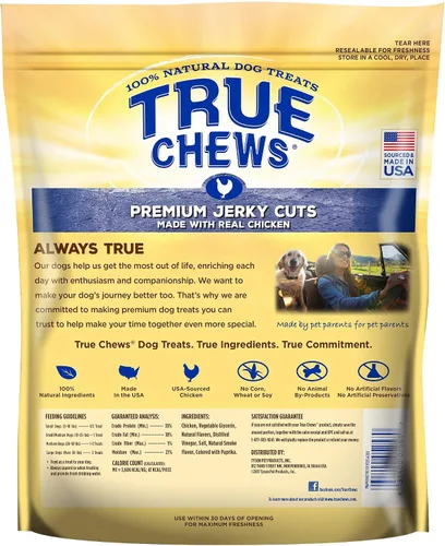 Vista 2 de True Chews Cortes de cecina prémium hechos con pollo real, paquete premium de 22 onzas