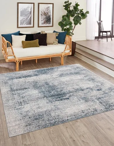Vista 24 de Unique Loom Finsbury Collection - Alfombra de área Sarah (2 pies x 3 pies 1 pulgada, rectangular, azul/marfil)